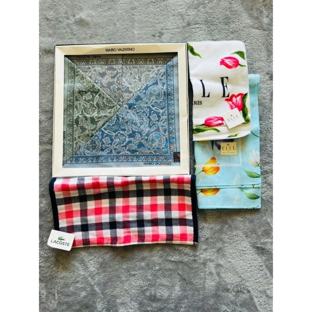 NWT Ellie Paris Lacoste Mario Valentino Handkerchiefs bundle